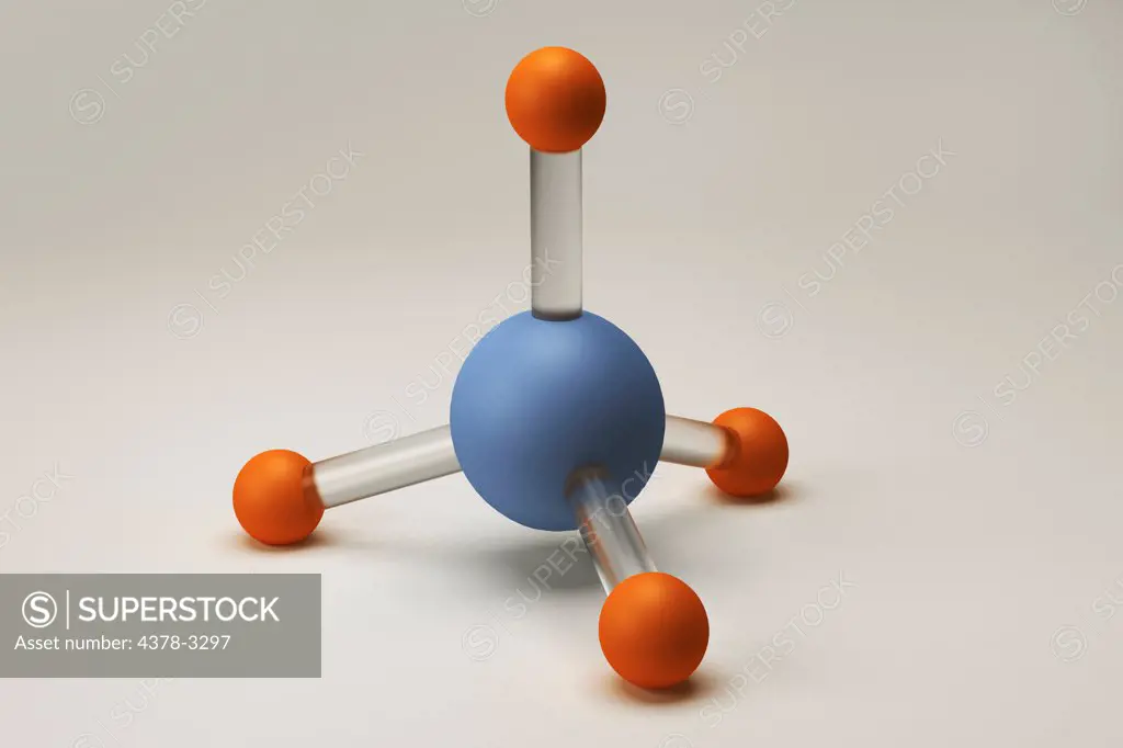 Molecular model of methane.