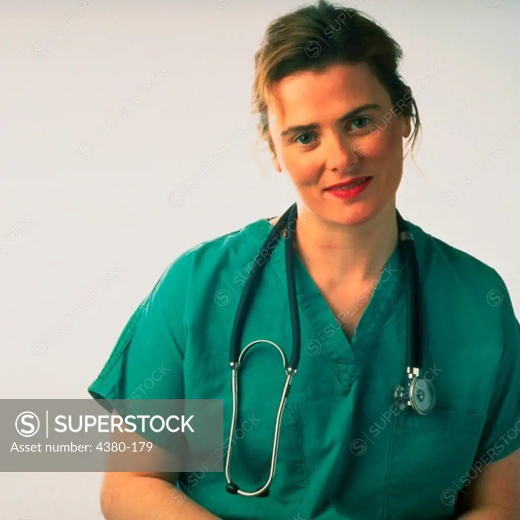 Portrait of a Female Surgeon or Surgical Nurse