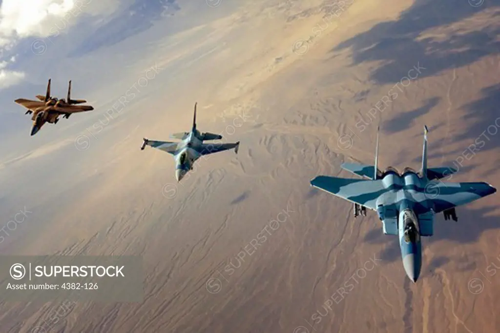 Fighter Jets Over Desert