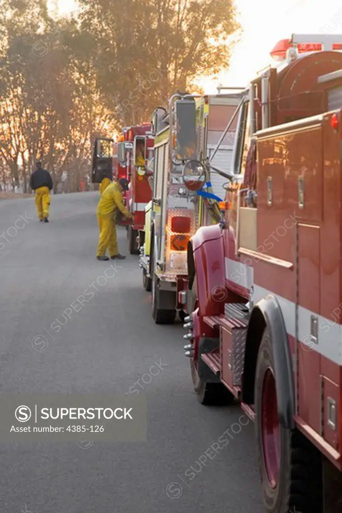 Firefighters in Petaluma