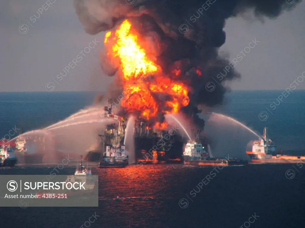 Deepwater Horizon Fire, Gulf of Mexico