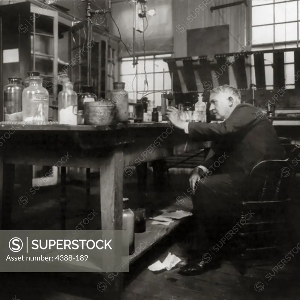 Thomas Edison in Laboratory