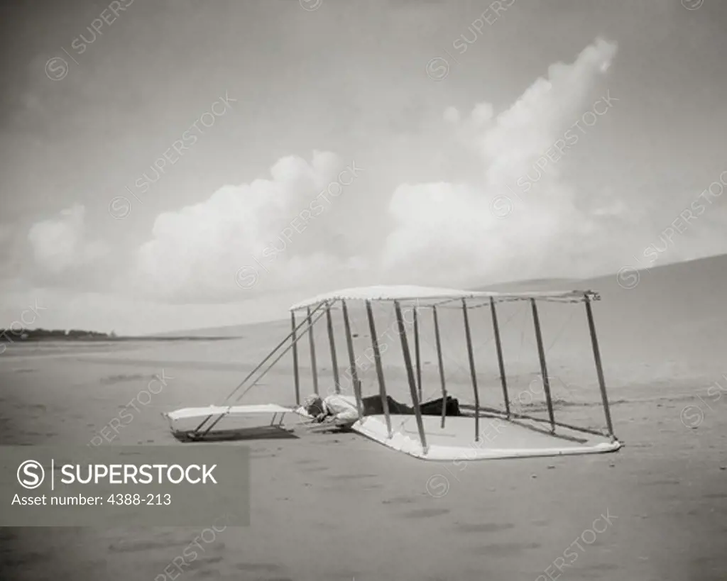 Wilbur Wright Lands a Glider