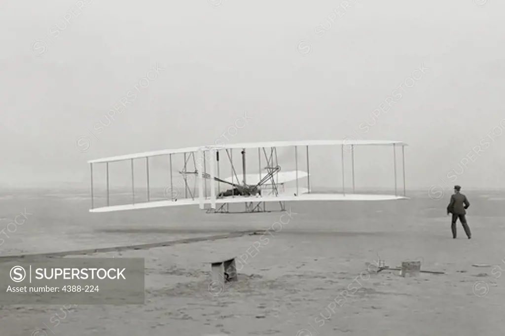 First Flight by Wright Brothers at Kitty Hawk