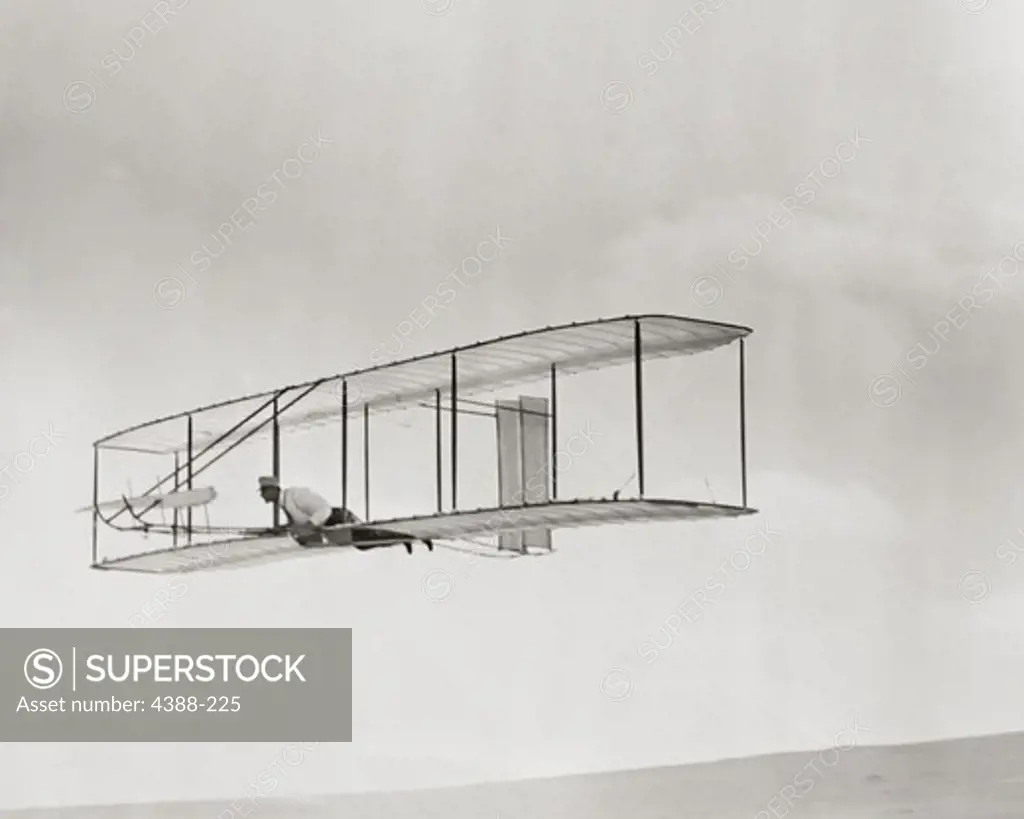 Wilbur Wright Gliding at Big Kill Devil Hill