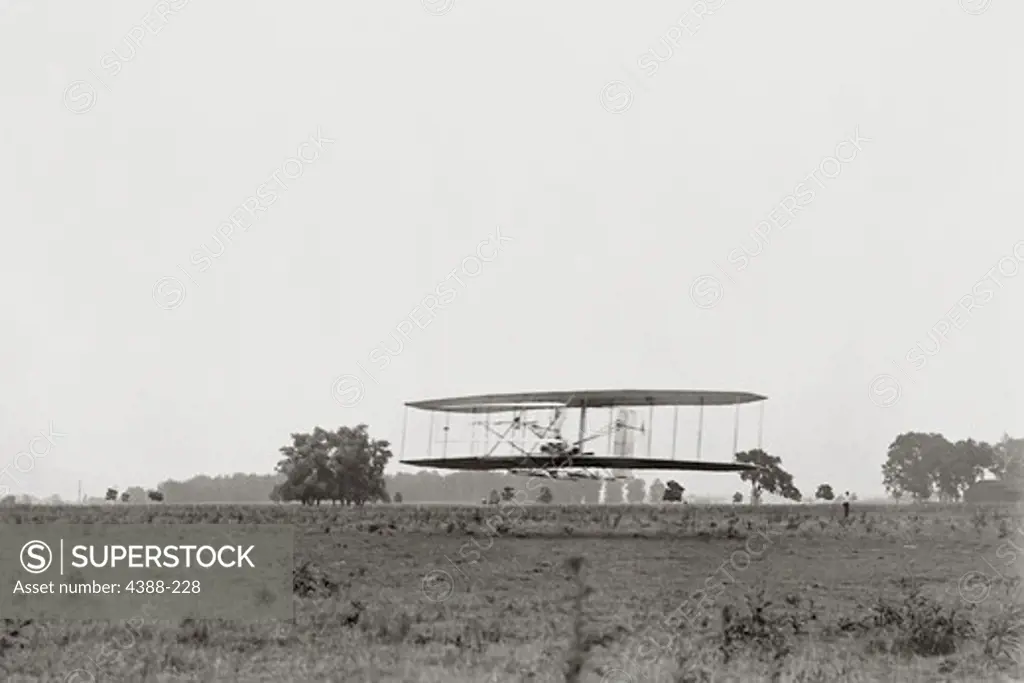 Wilbur Wright Flies Over Huffman Prairie