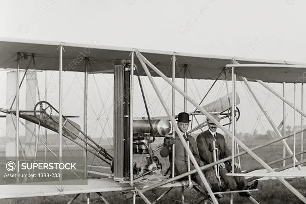 Orville Wright Prepares to Take Off