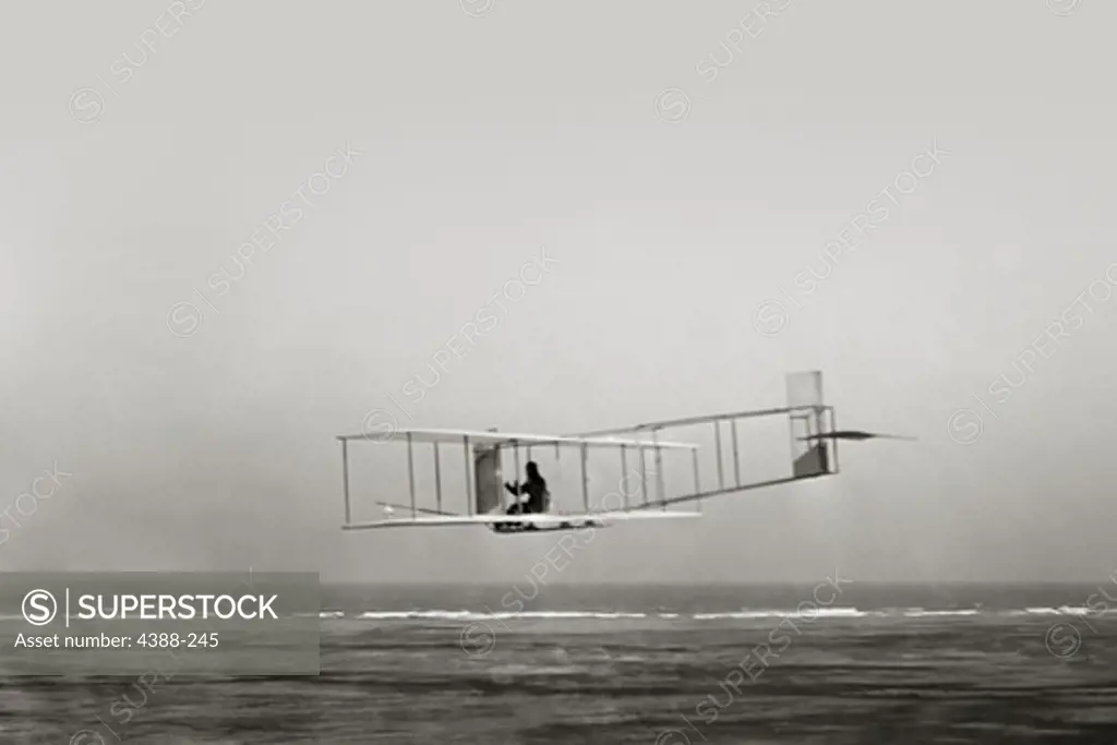 Orville Wright Glides Over Kill Devil Hills