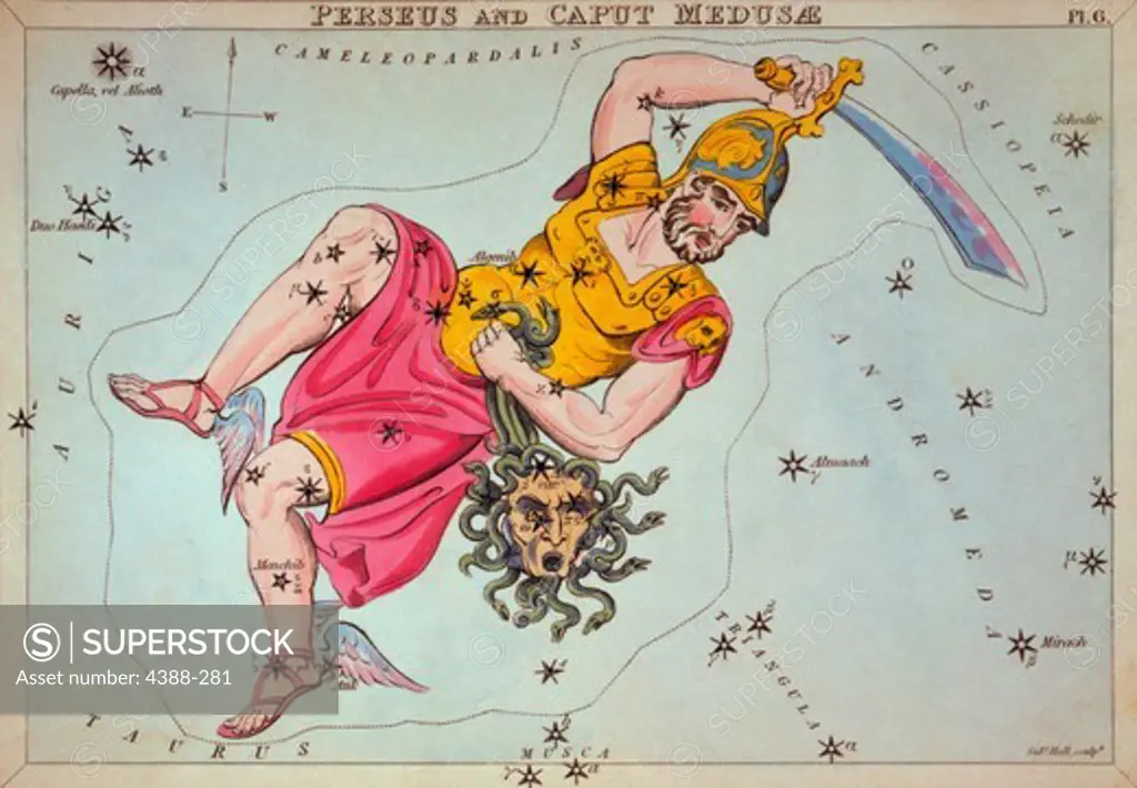 Constellation Card of Perseus