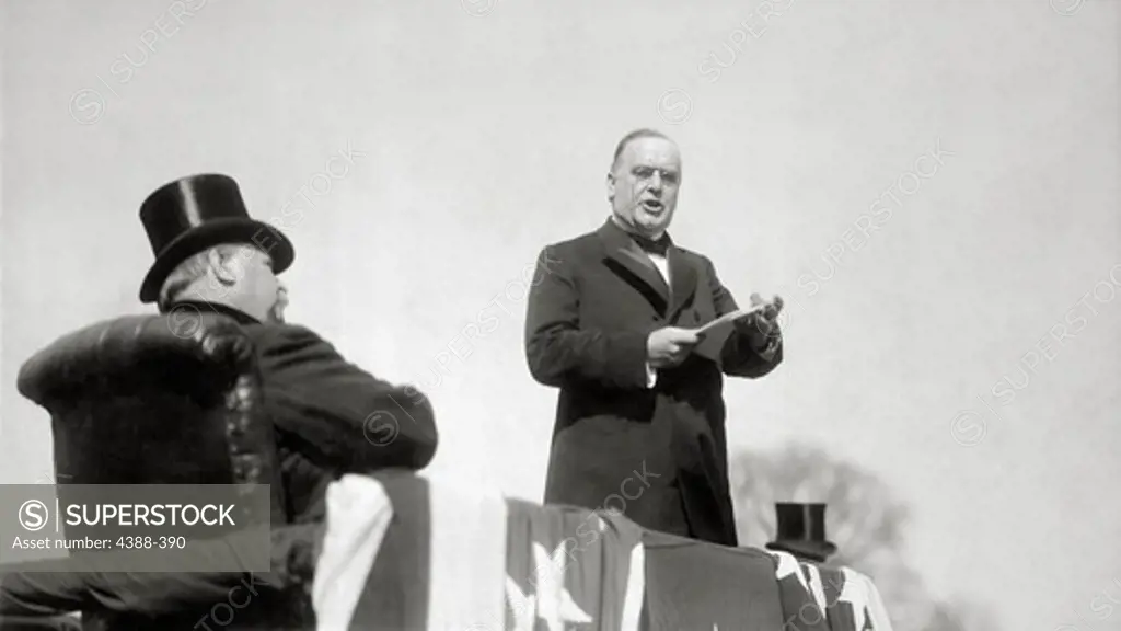 William McKinley Delivering First Inaugural Address