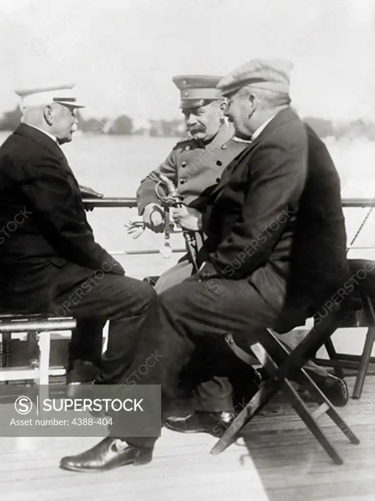 Ferdinand von Zeppelin and Two Others