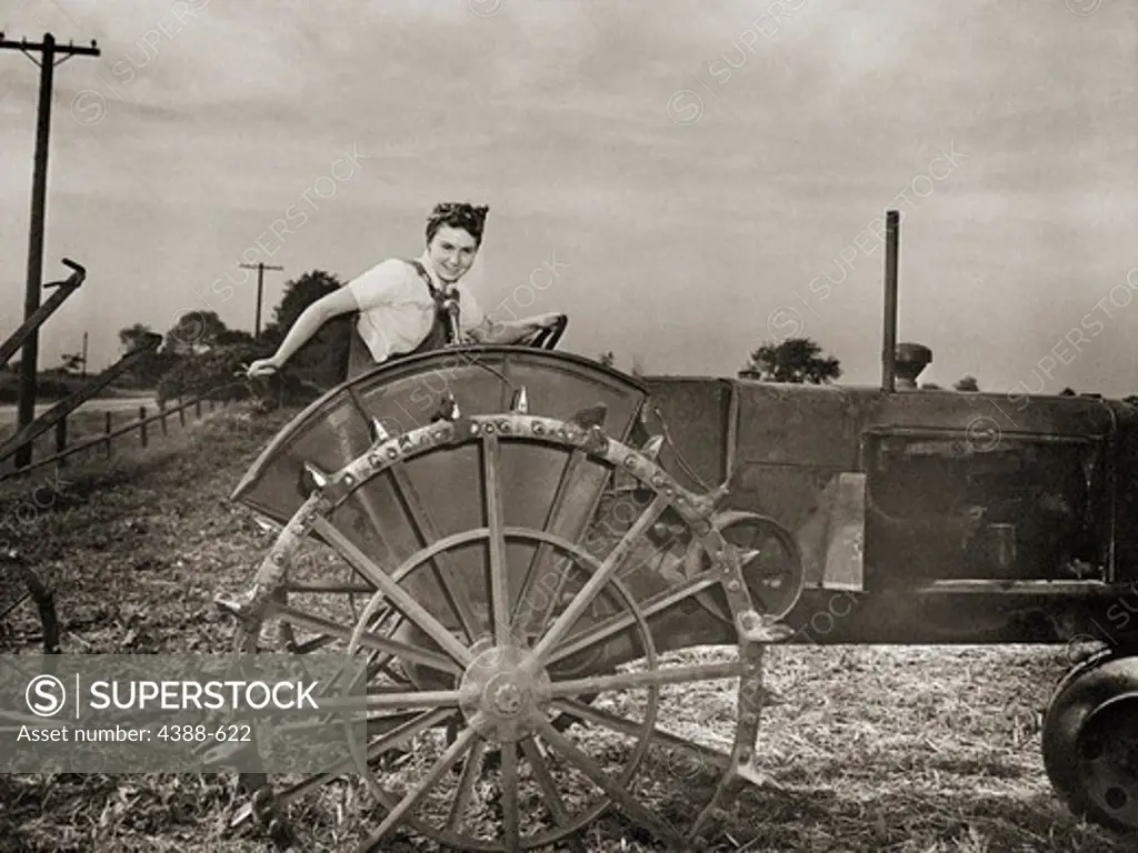 Woman with Tractor