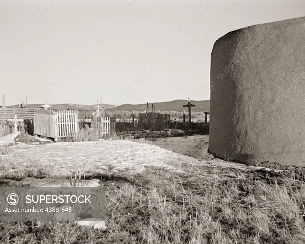 Graveyard and Adobe Church