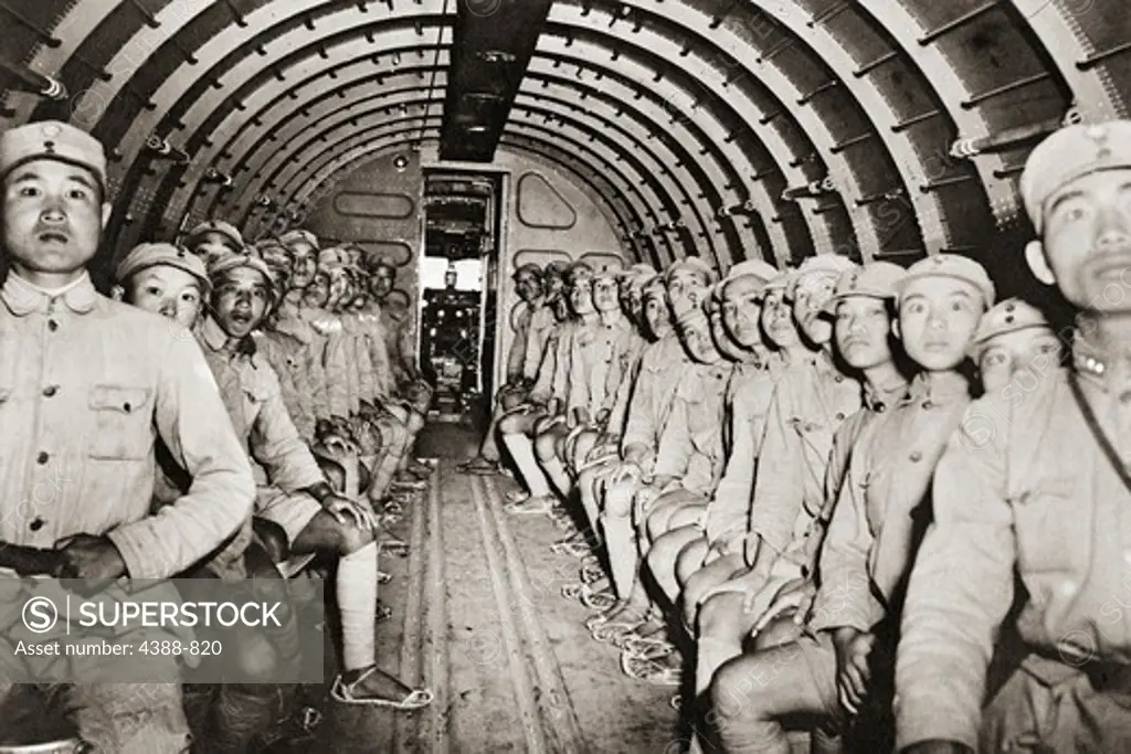 Chinese Soldiers in Plane