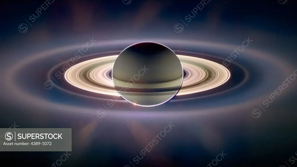 Saturn, Backlit, From Cassini