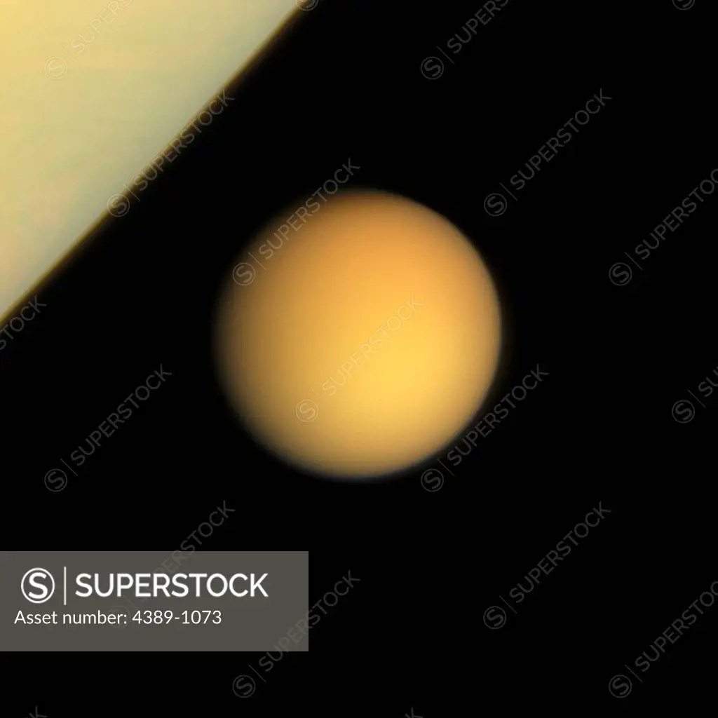 Titan and Saturn From Cassini