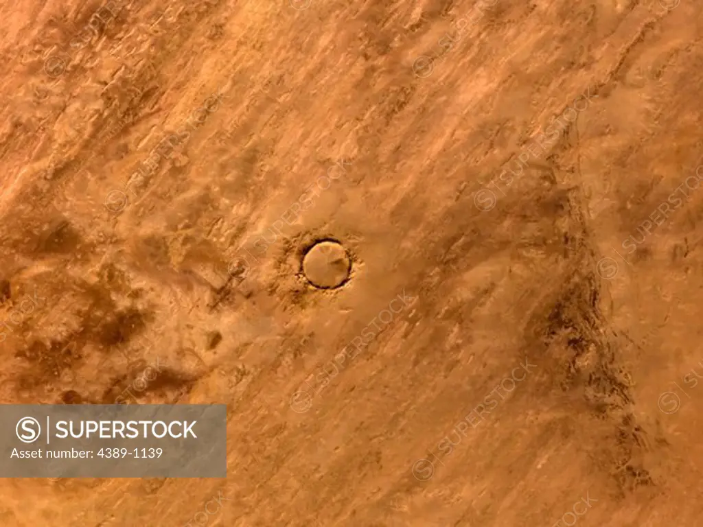 Tenoumer Crater in Mauritania Seen by Terra Satellite