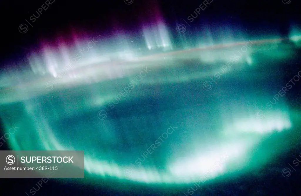 Aurora as Seen from Earth Orbit, Looking Down