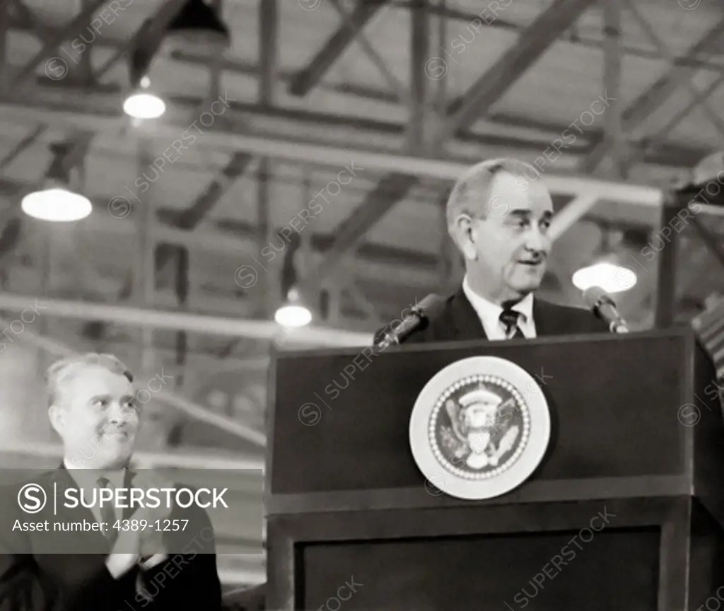 Wernher von Braun with President Johnson