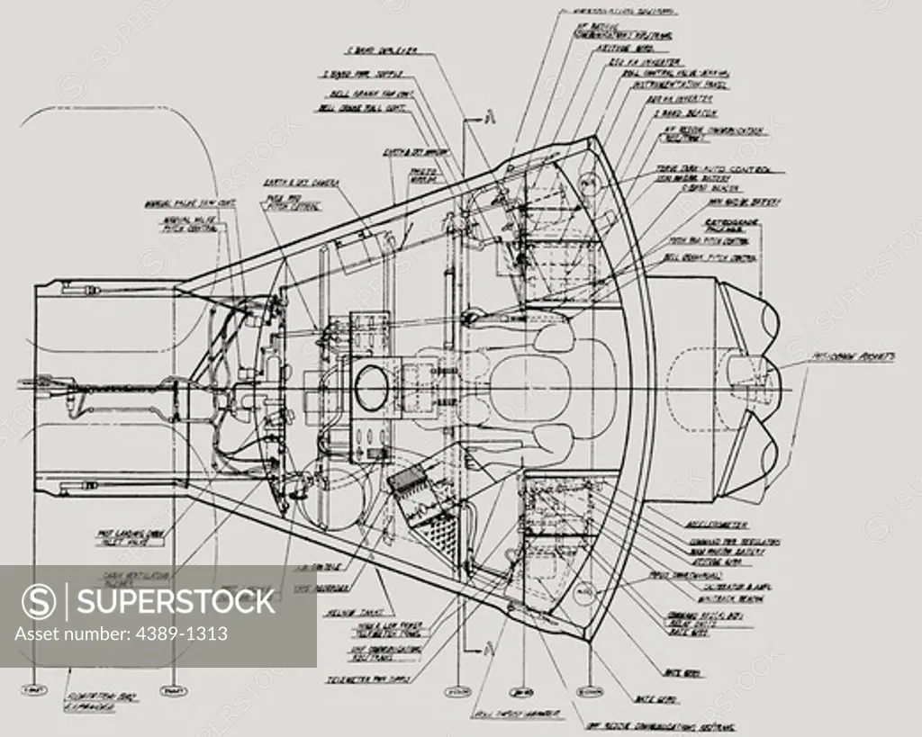 Mercury Spacecraft Interior Arrangement