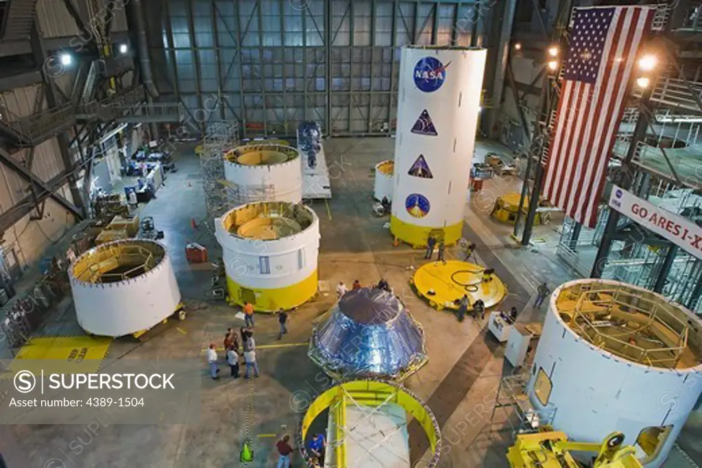 Parts of Ares I-X Arrives at Kennedy Space Center
