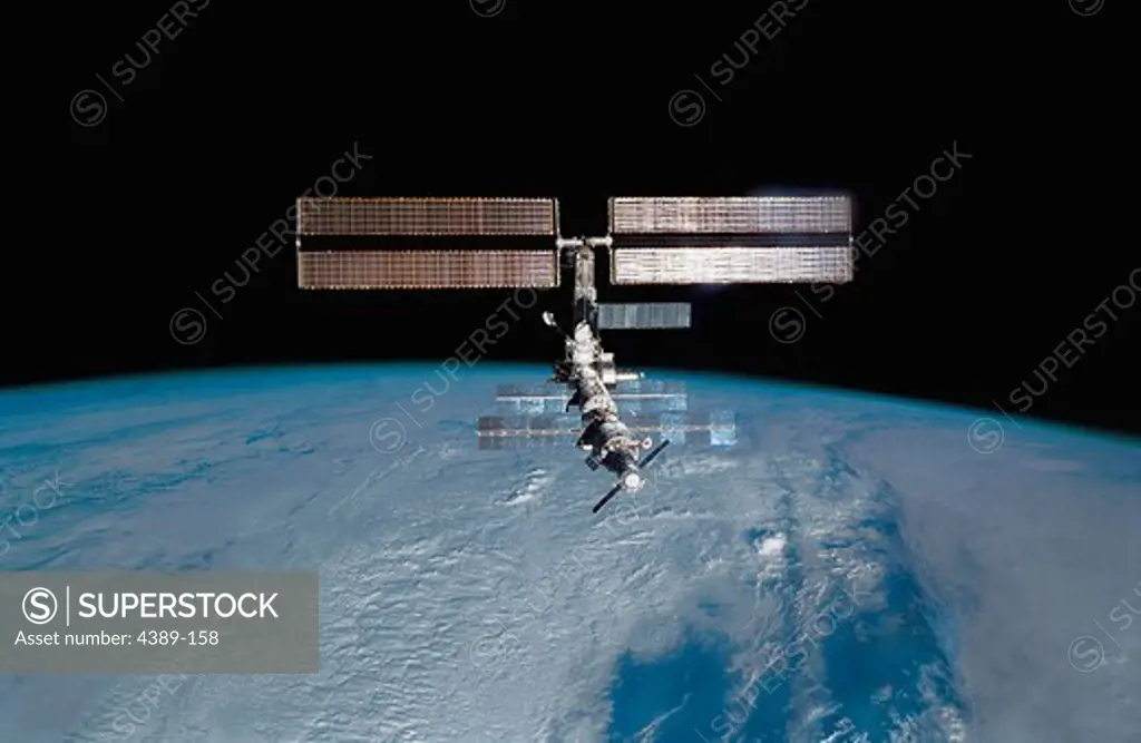The International Space Station as Seen by the Space Shuttle Endeavor.
