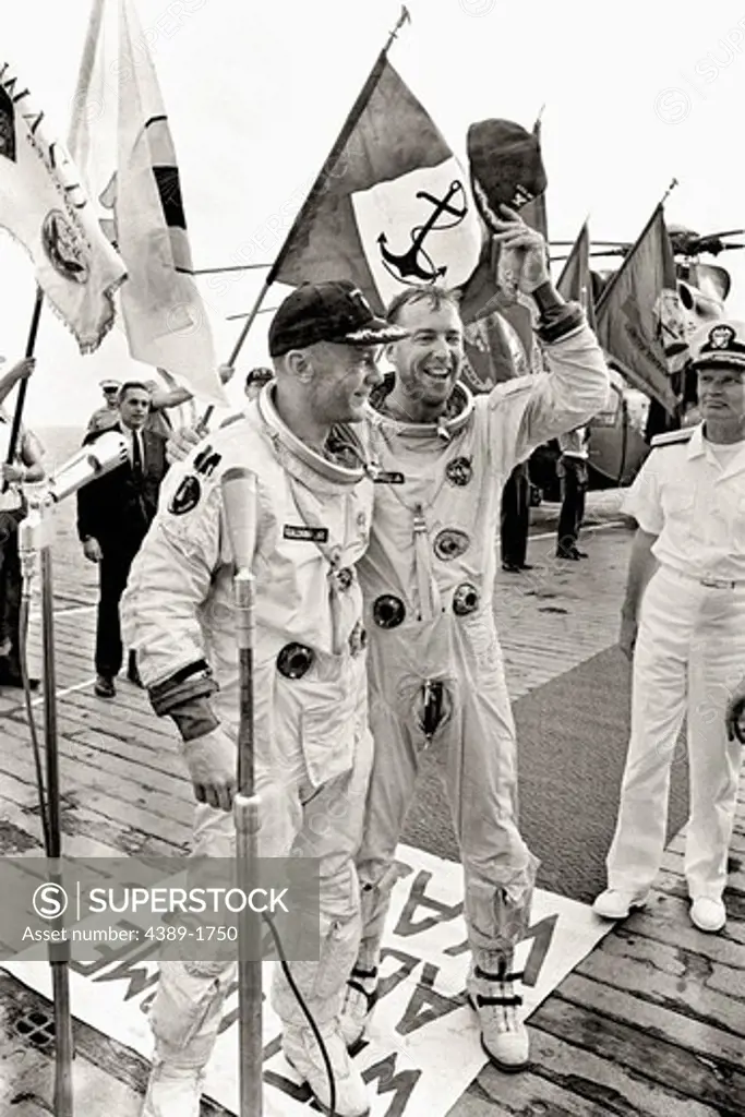 Jim Lovell and Buzz Aldrin After Gemini 12