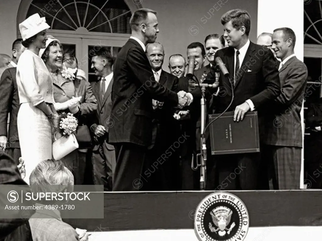 Kennedy Greets Alan Shepard