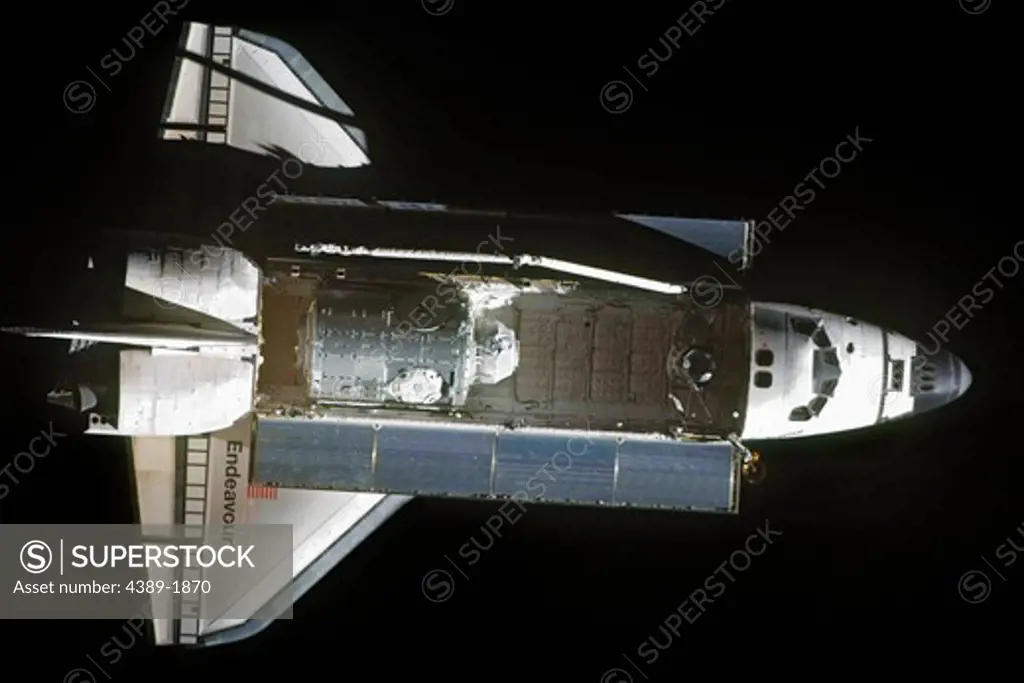 Space Shuttle Endeavour Delivering Module