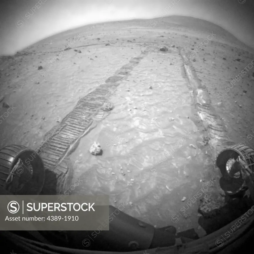 Tracks of Rover Spirit