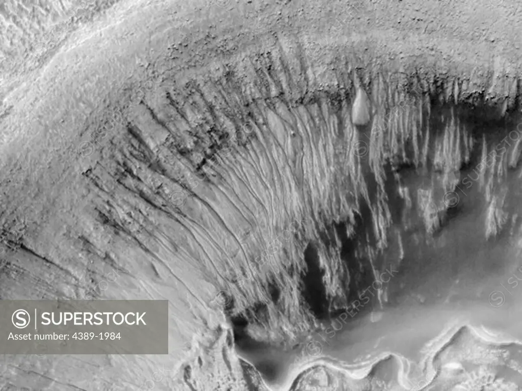Crater Shows Evidence for Water