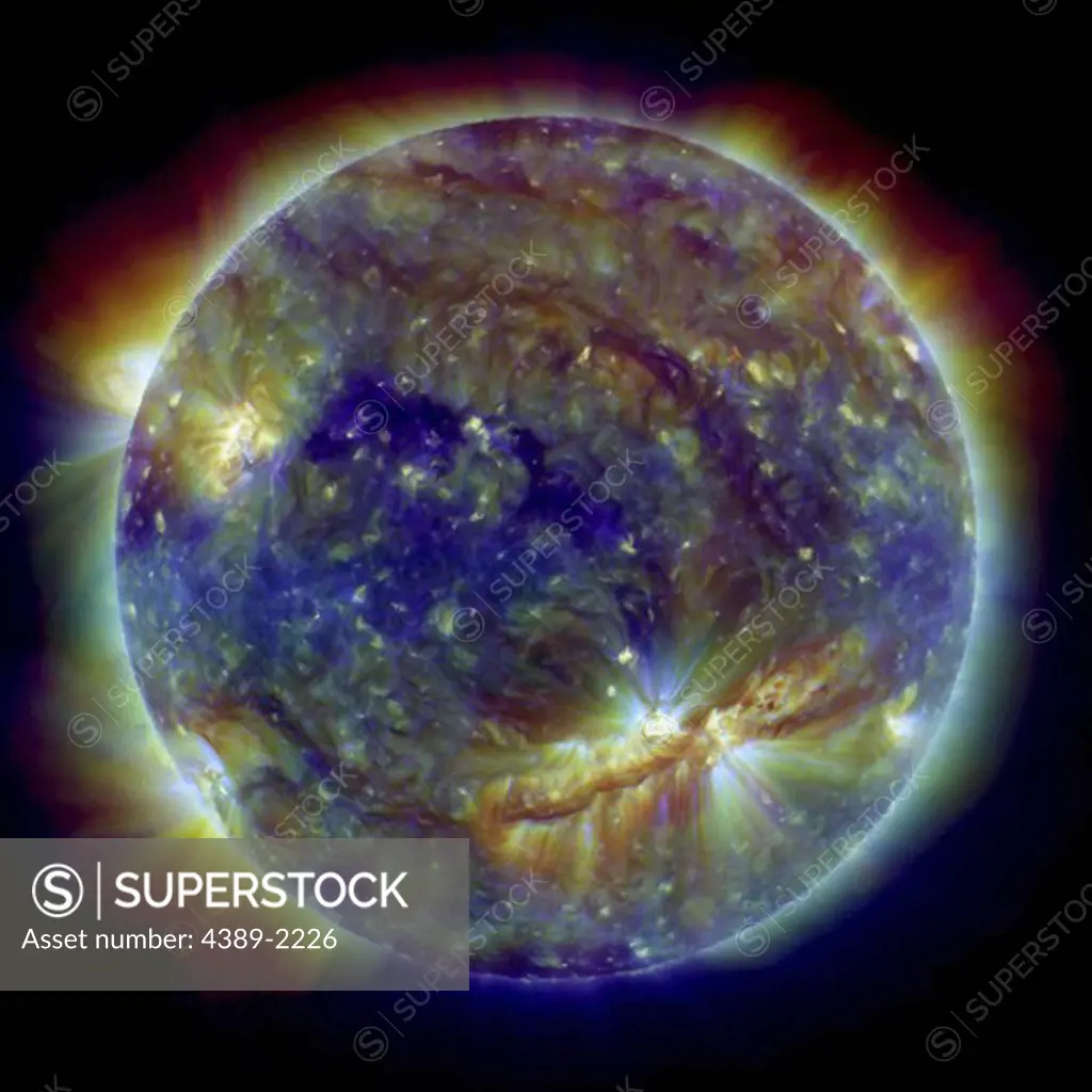 Sunspot and Solar Flare in Ultraviolet Light