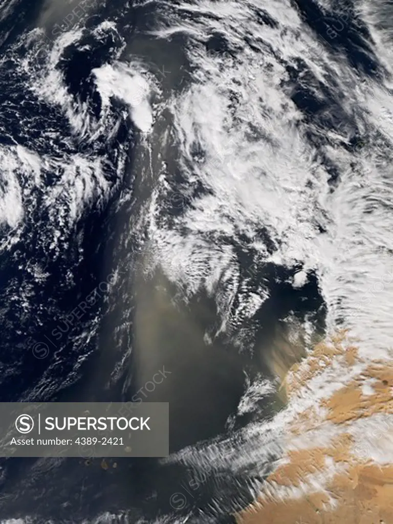 Saharan Dust Over Atlantic Ocean