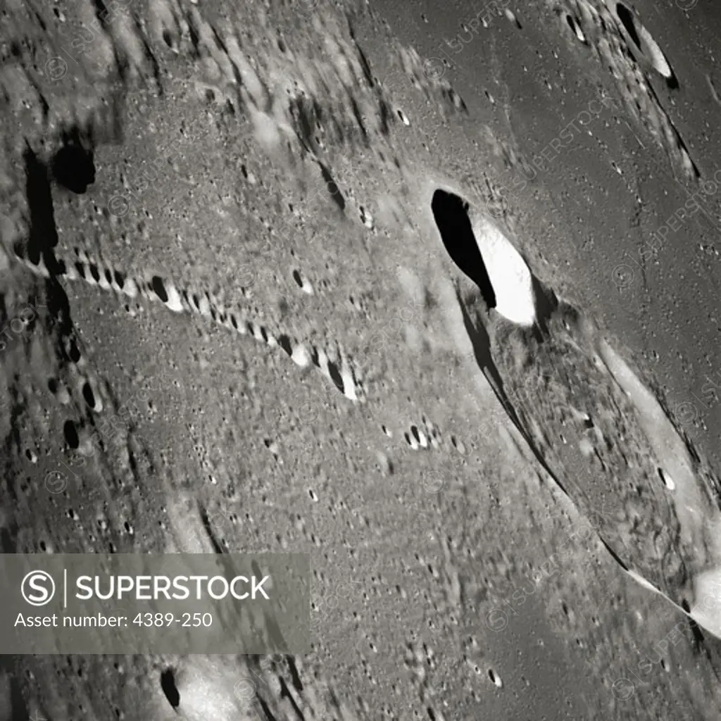 Apollo 12 - A Strange String of Moon Craters