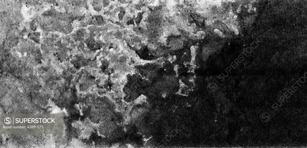 Radar Image of a Shoreline of Titan