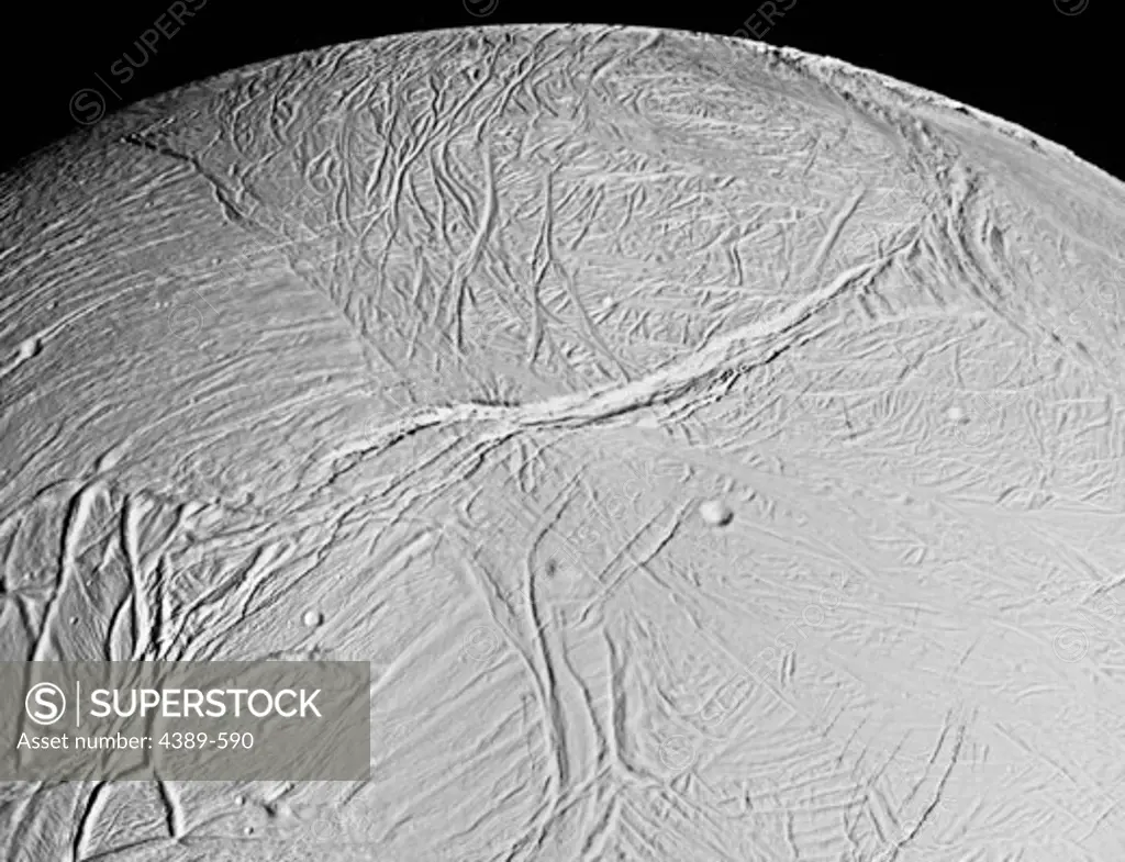 Close-Up of Saturn's Moon Enceladus