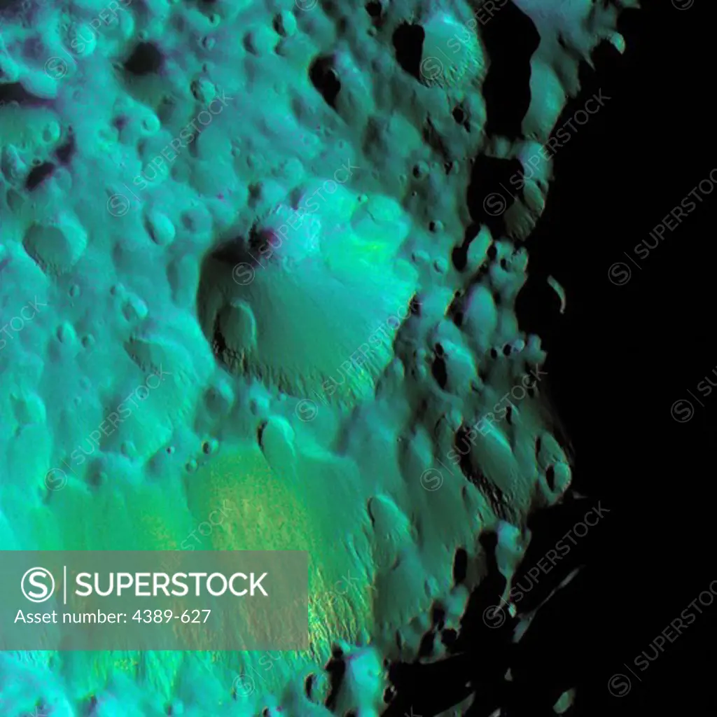 False Color Image of Crater on Hyperion