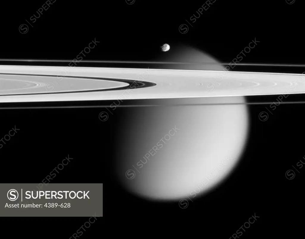 Moons and Rings of Saturn