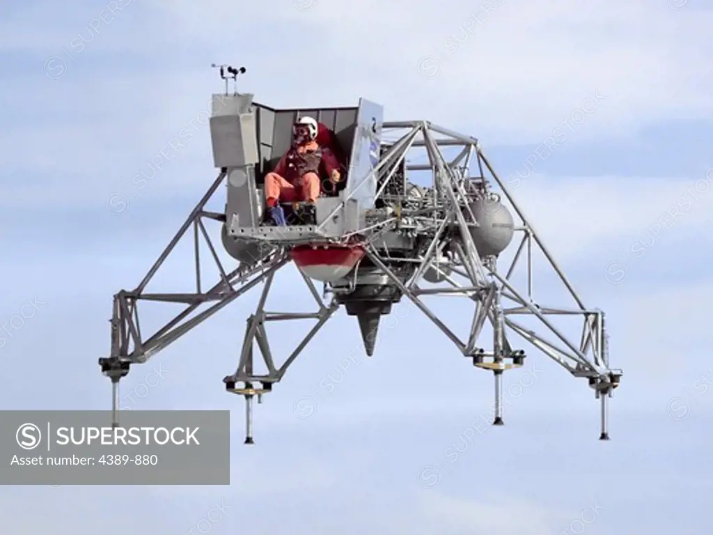 Lunar Lander Research Vehicle in Flight