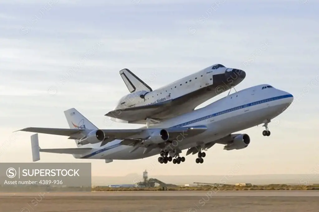 Space Shuttle Atlantis on Top of 747