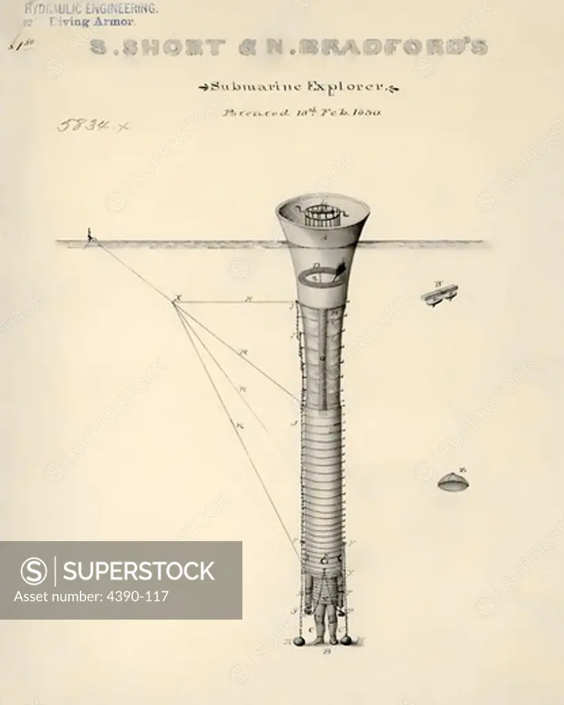 Drawing of Submarine Explorer