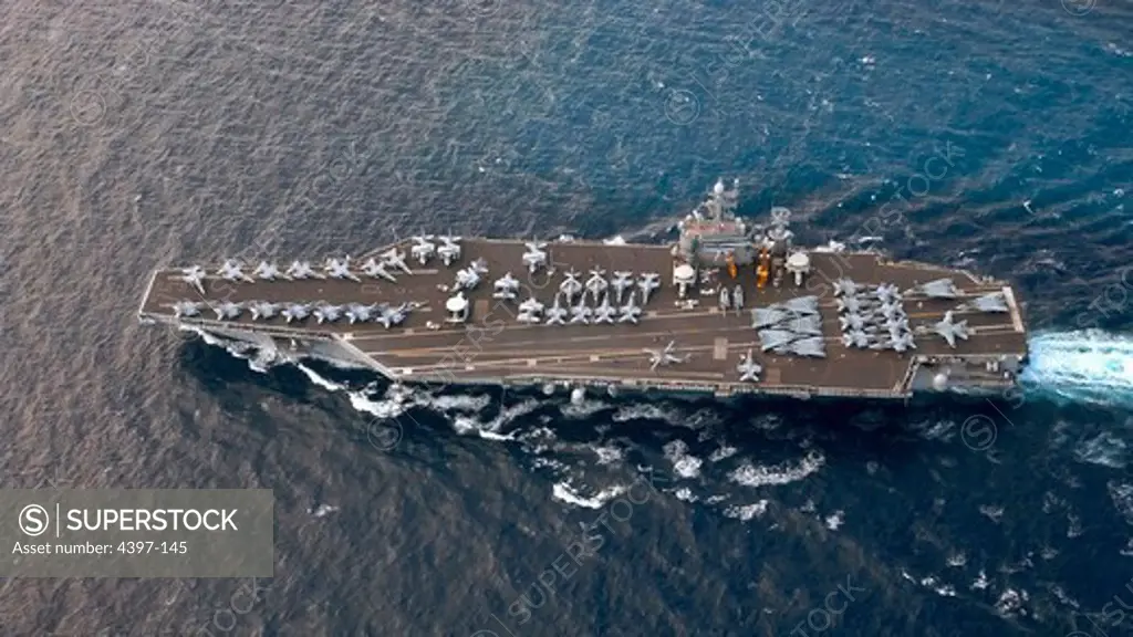 USS Harry S. Truman with Crowded Flight Deck