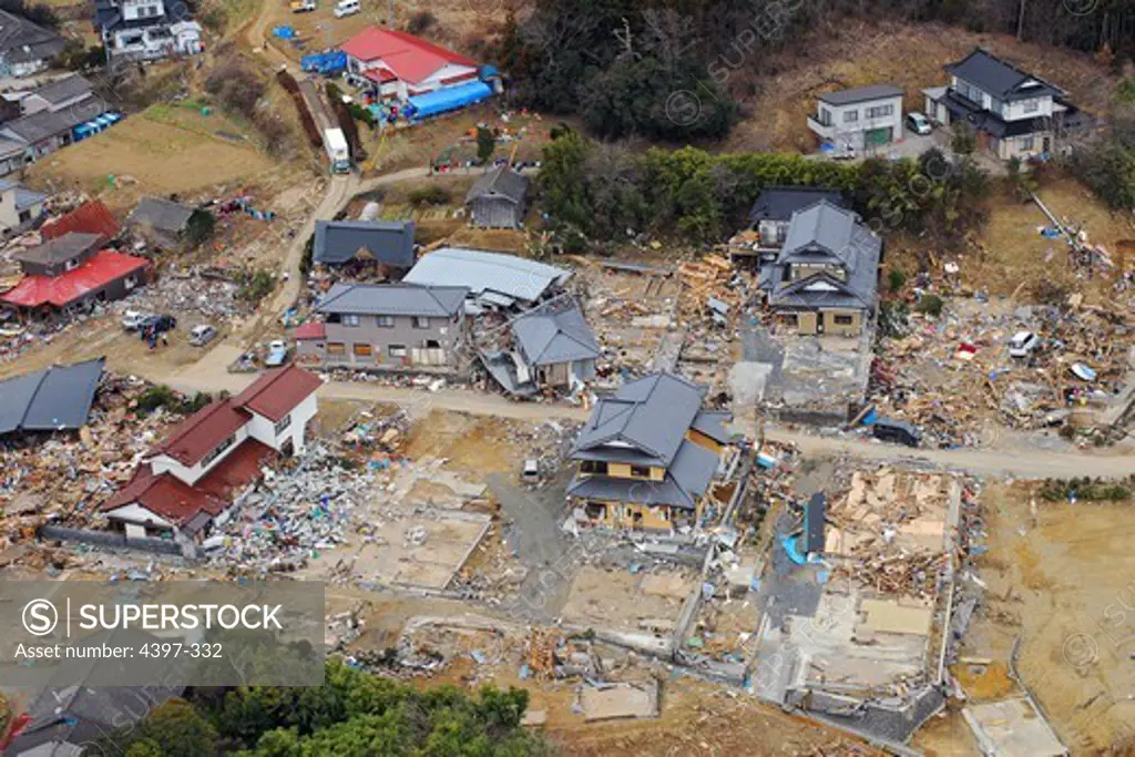 Oshima-Mura, Japan, 11 Days After Earthquake and Tsunami