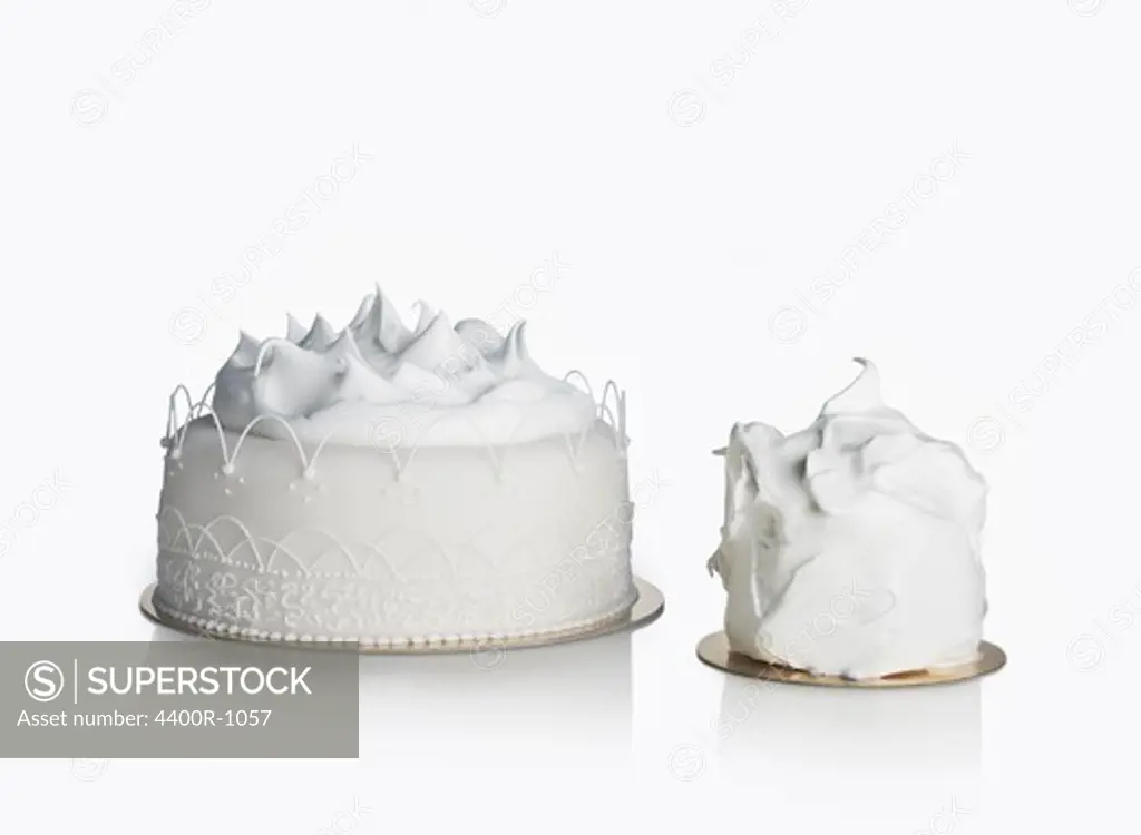 White cakes.