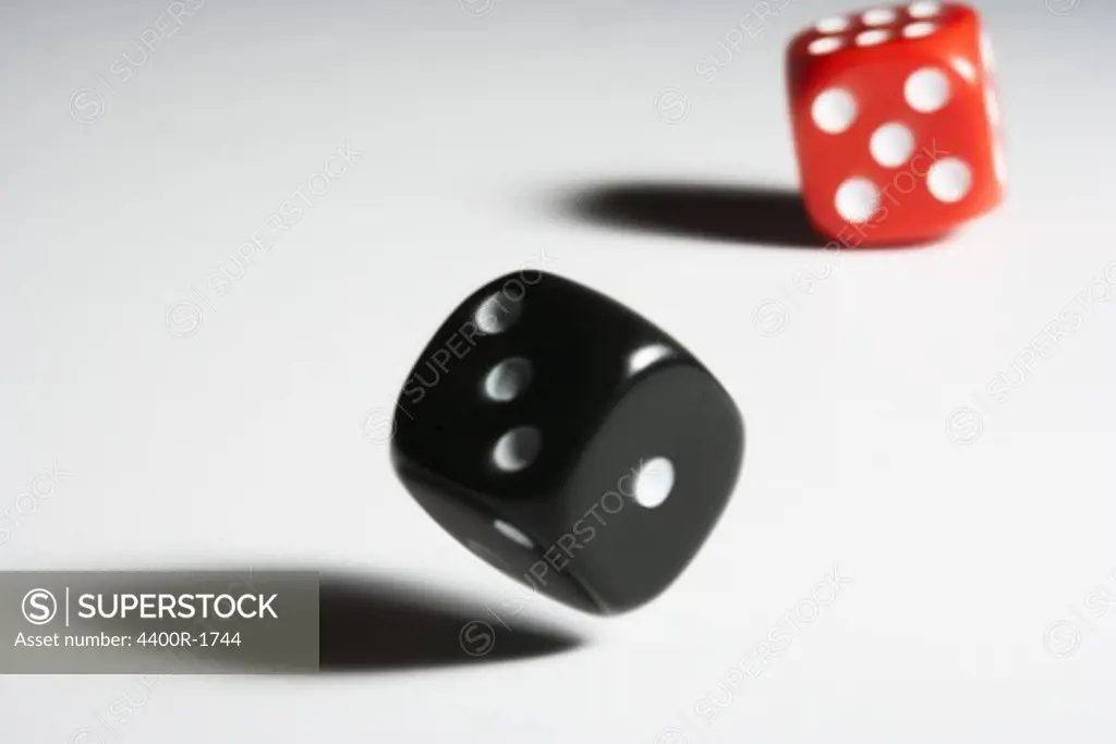 Dices against white background.