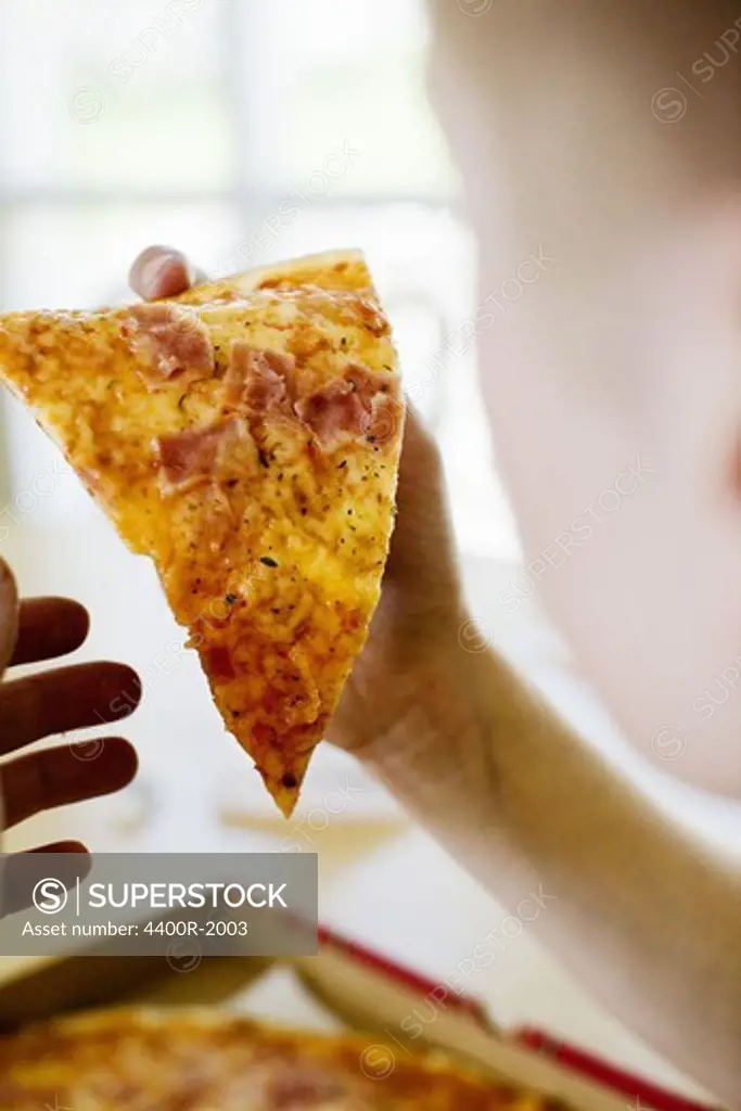 Slice of pizza, Sweden.