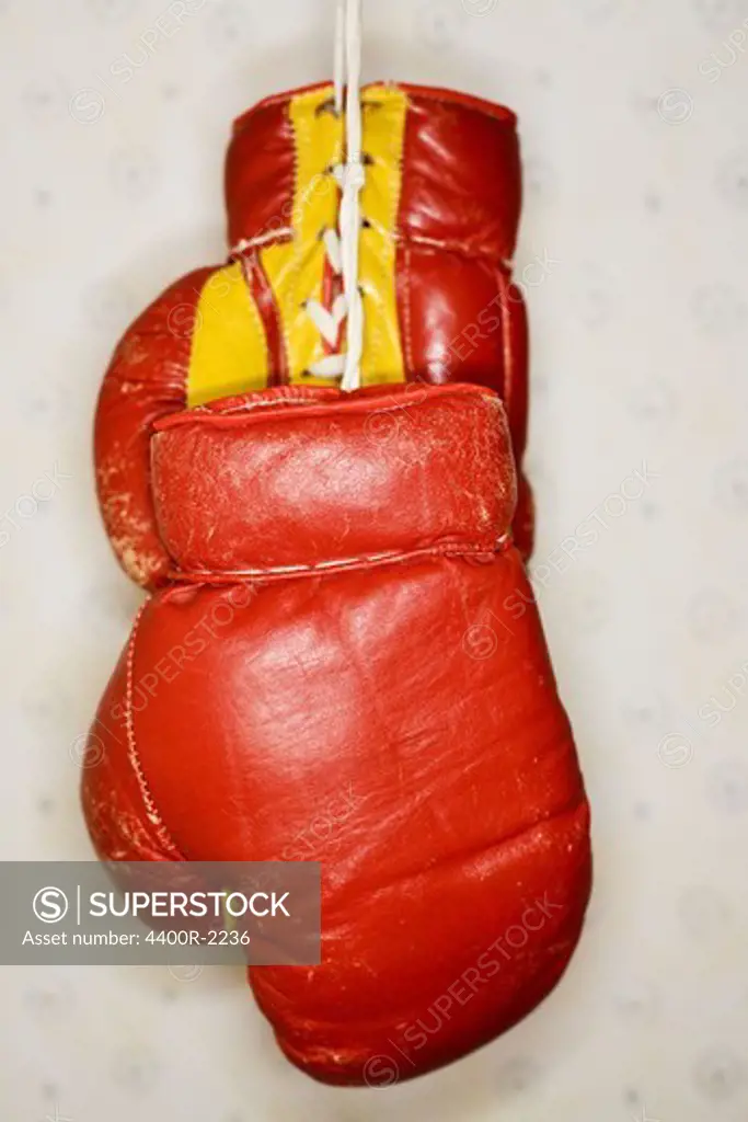 Boxing gloves, close-up.