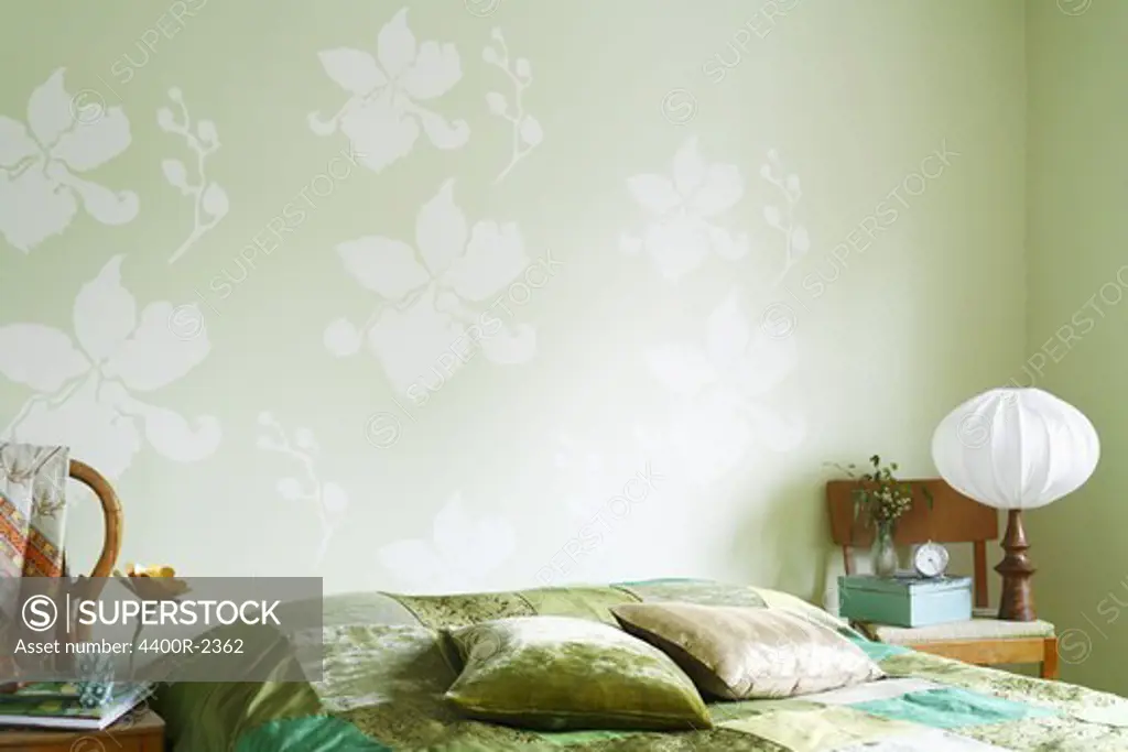 A green bedroom.