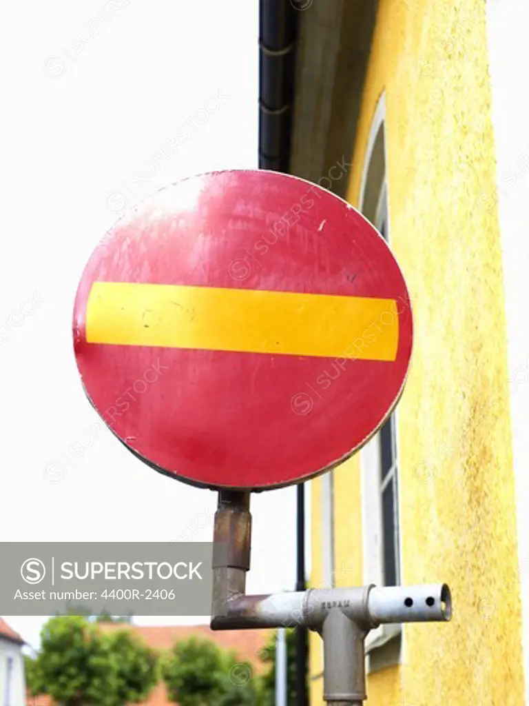 A prohibitory sign, Sweden.