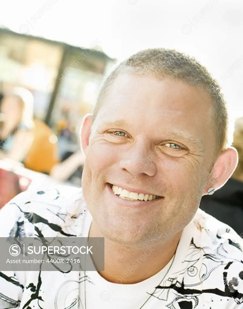 Portrait of a smiling man, Sweden.